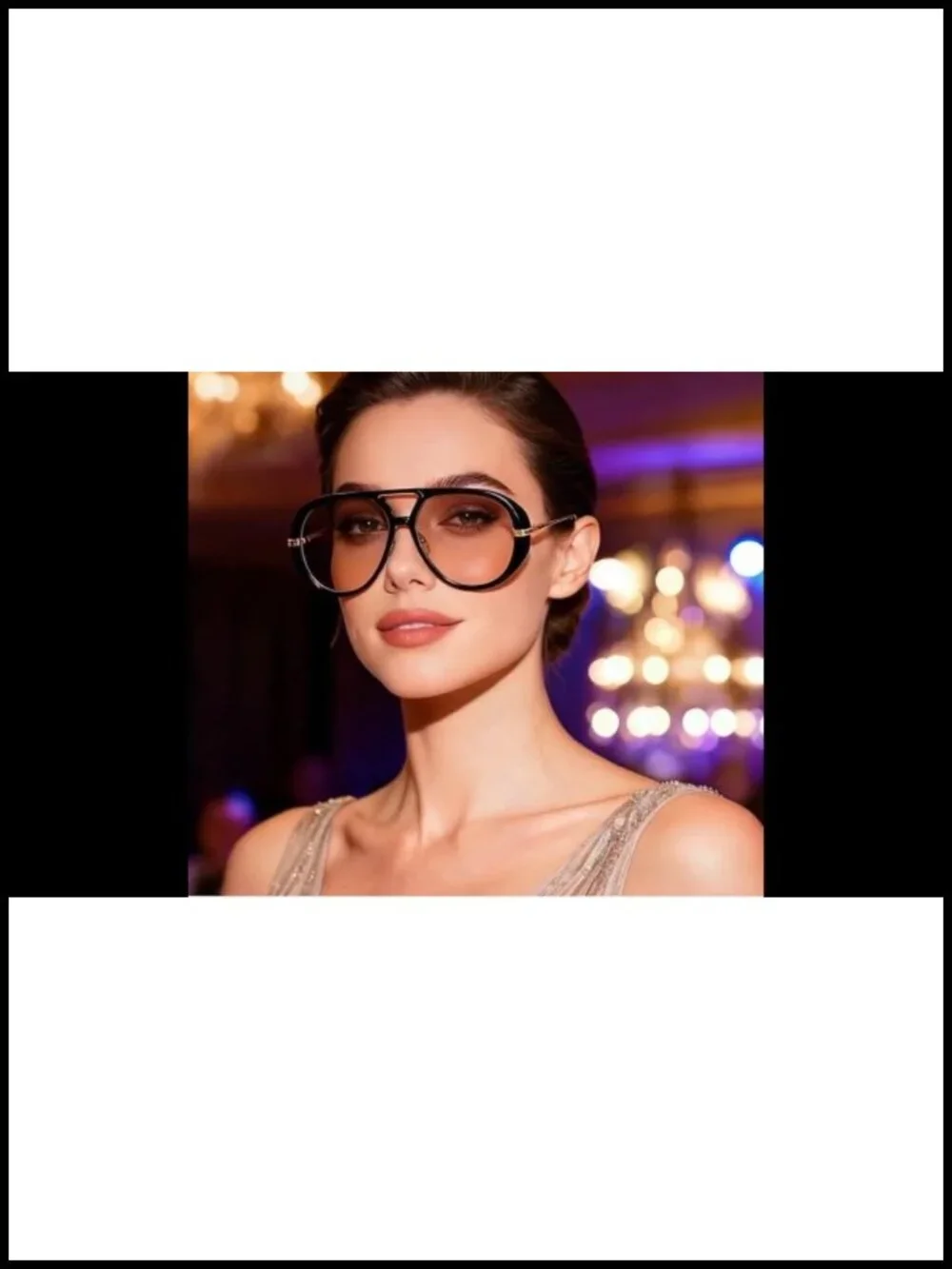 Oversized Pilot Sunglasses Retro Metal Frame UV400 Protection Unisex